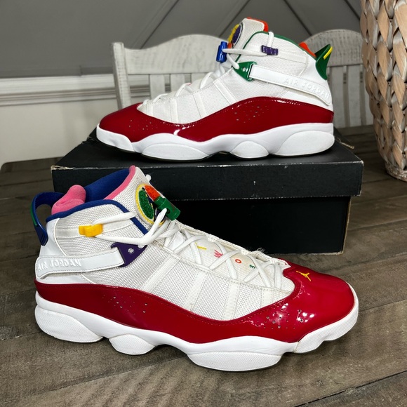 Nike Air Jordan 6 Rings Multicolor Sneakers Sz 13 - Picture 1 of 7